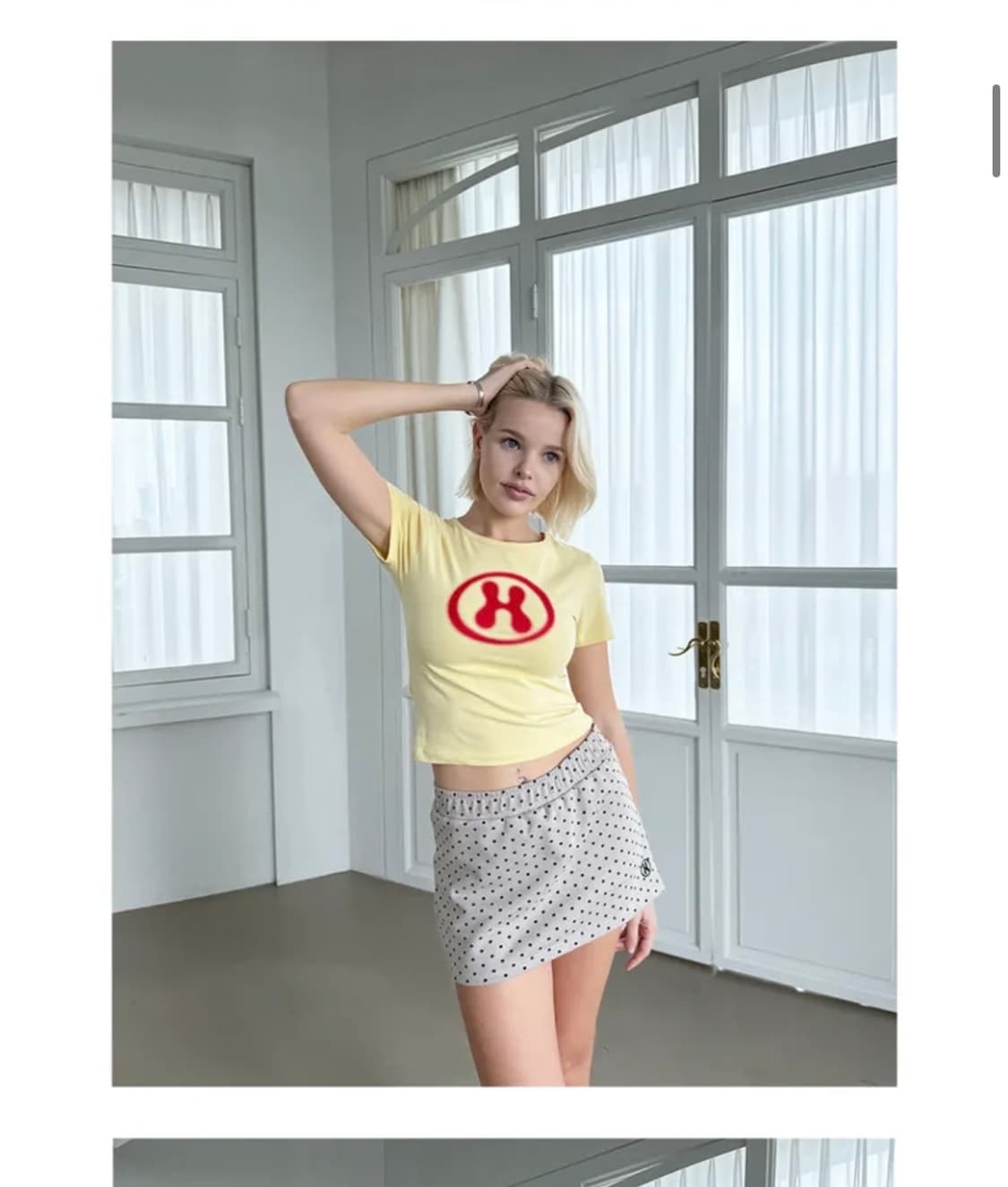 더미스테리어스호텔 H CHEESE LOGO T 옐로우 상품이미지3