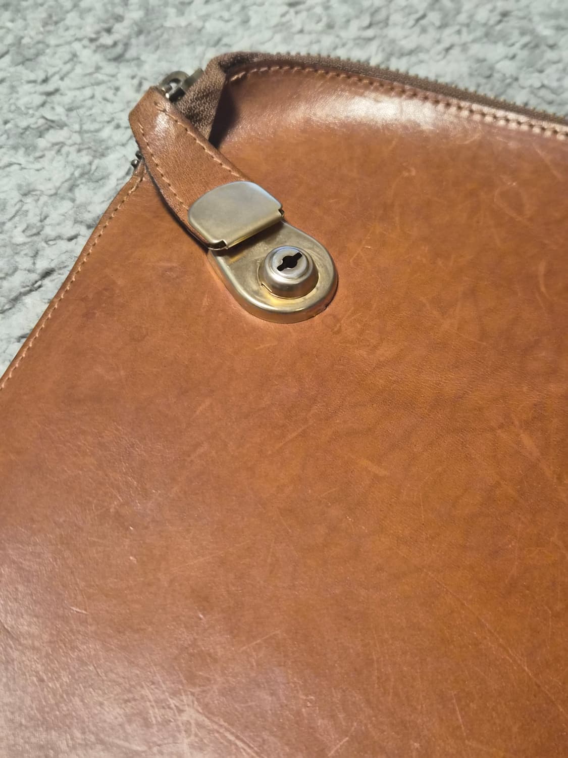 Emporio Armani 빈티지 천연 통가죽 서류 가방 케이스 상품이미지2