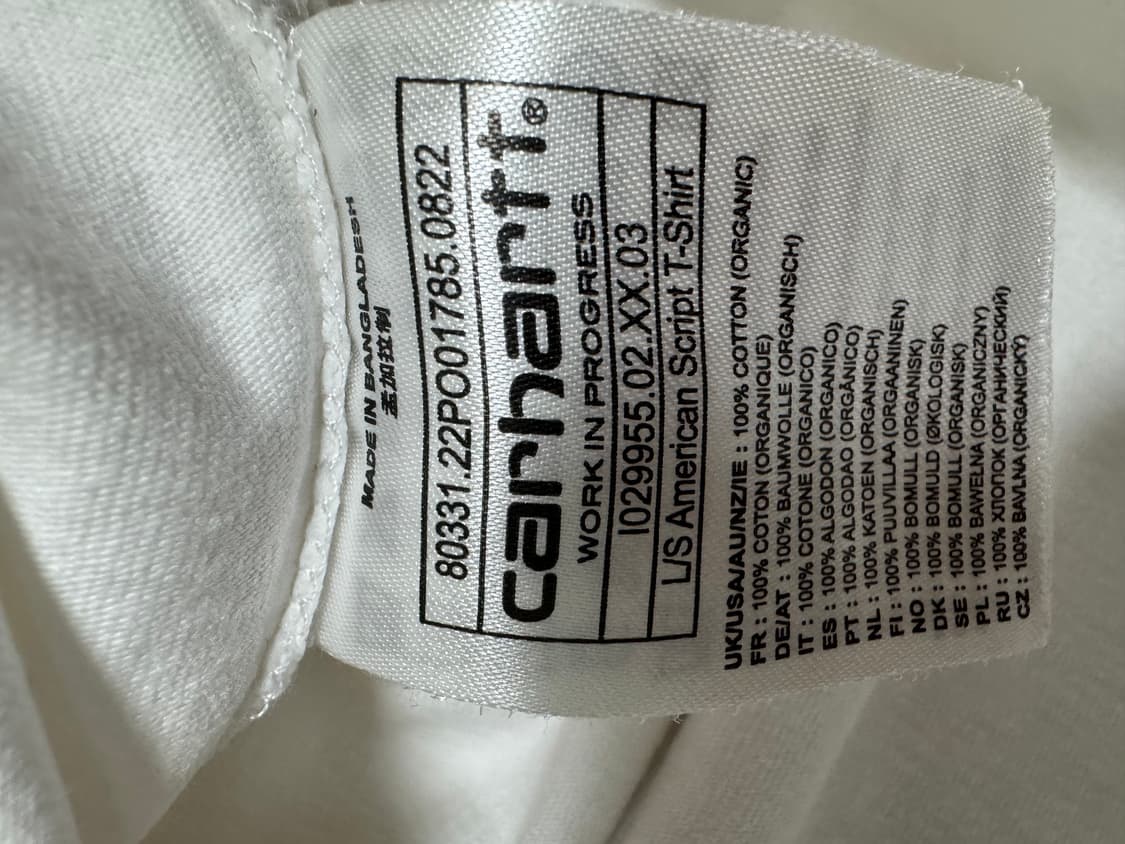 칼하트WIP 롱슬리브 로고 티셔츠 L 상품이미지5