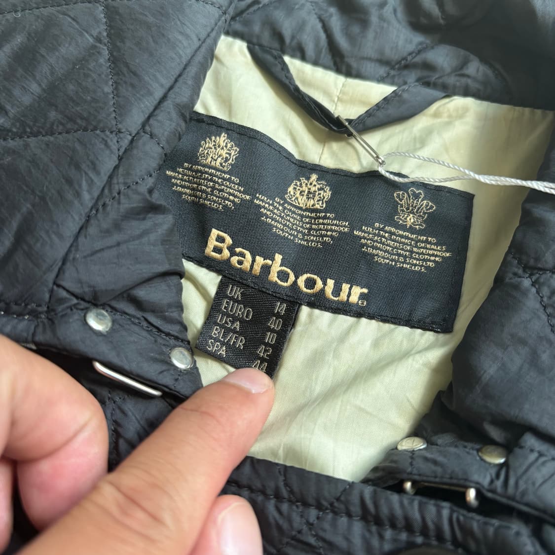 바버 빈티지 퀄티드 자켓 UK 14 상품이미지4