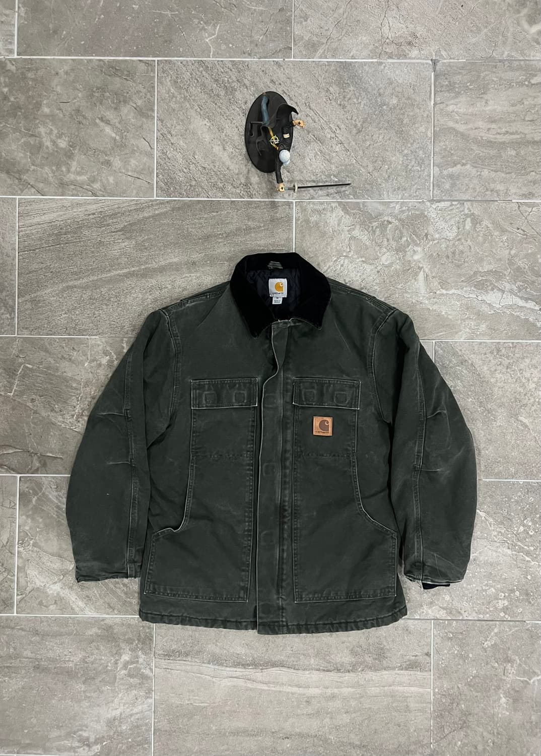 (M)칼하트 샌드스톤 덕 아크틱 트래디셔널 코트 C26 모스그린 상품이미지1