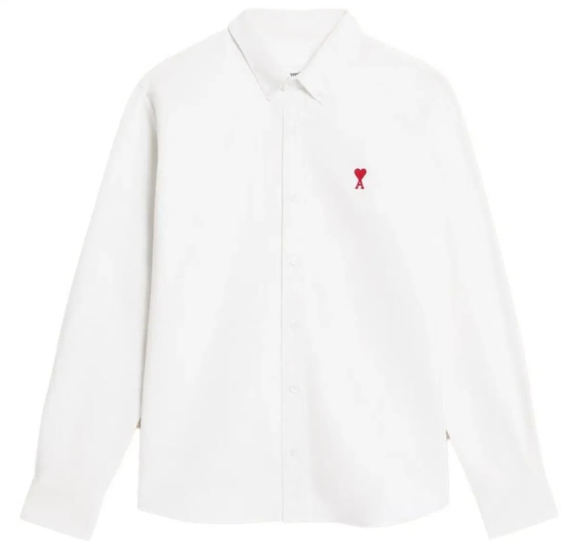 아미 스몰하트 레드로고 셔츠 XS-XL 상품이미지7