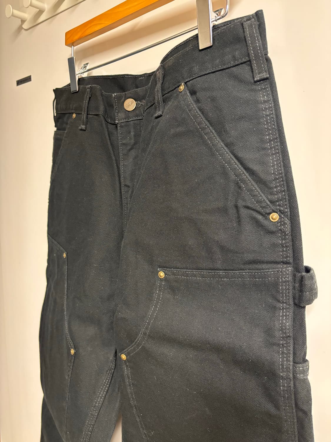 [31X32] 칼하트 더블니 워크팬츠 블랙 상품이미지3