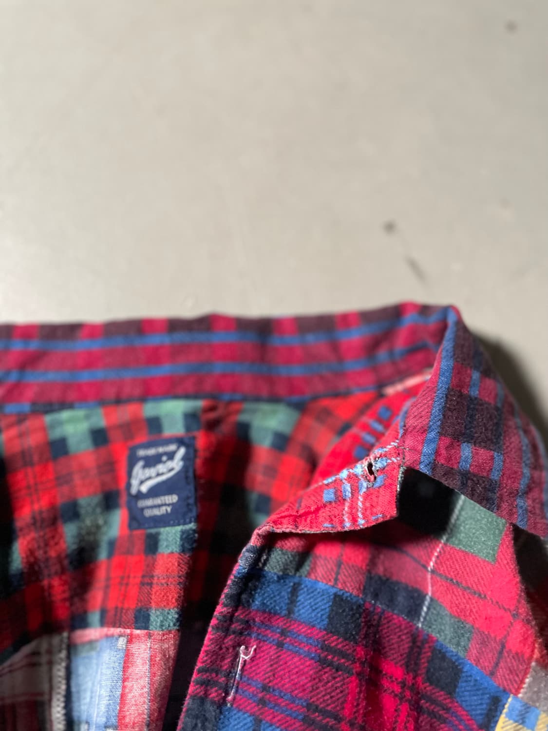 H•d Vintage R•M  Patchwork Flannel Shirt 상품이미지3