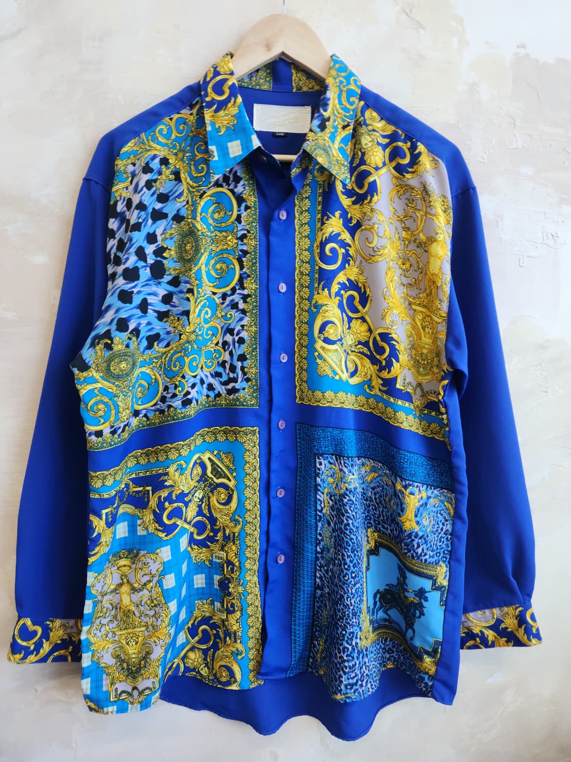 블루 패턴 블라우스 상품이미지1