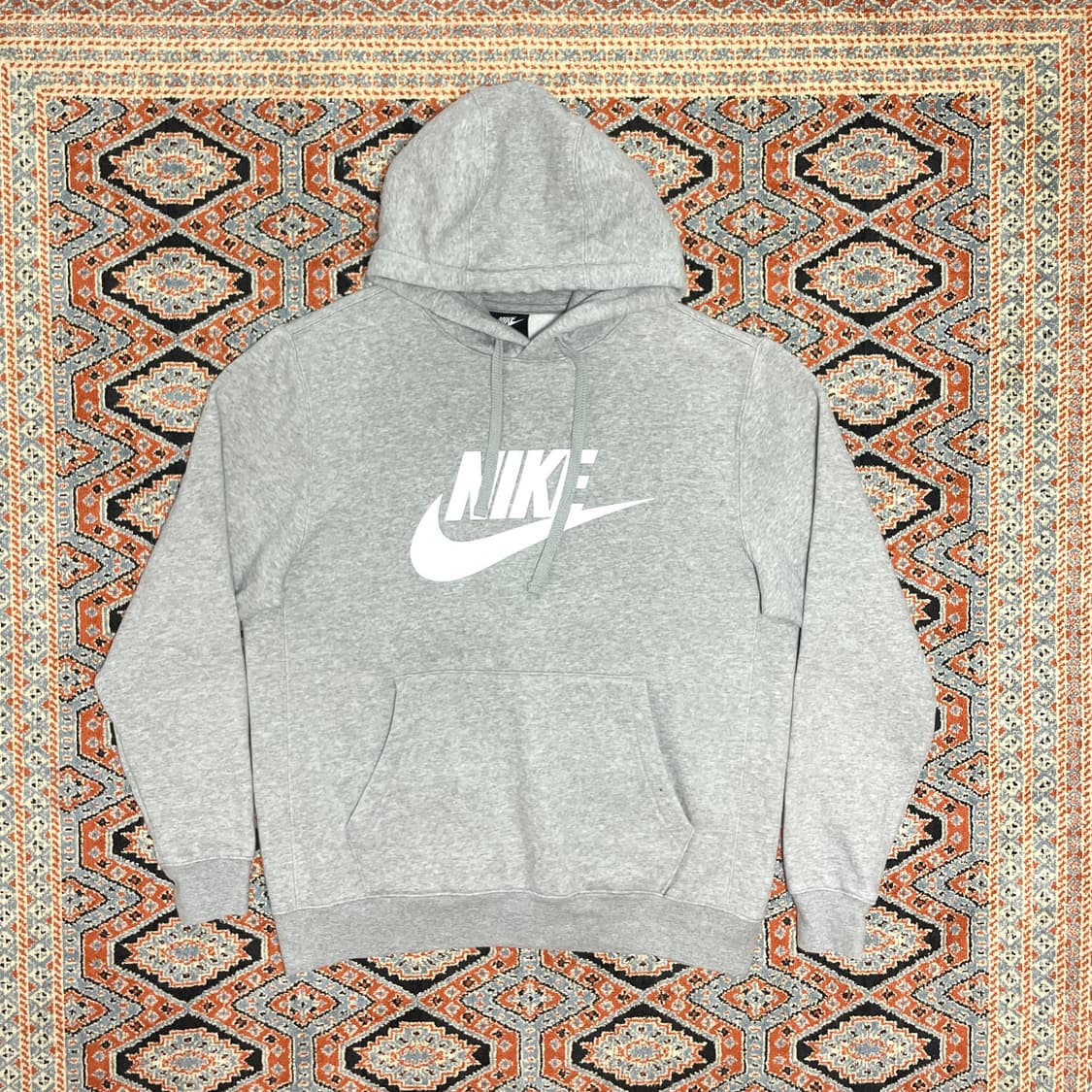나이키 빅로고 그레이 기모 후드티셔츠 남성M 상품이미지1
