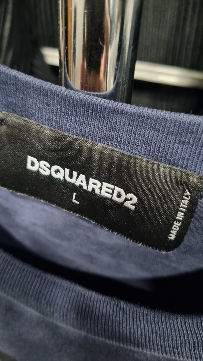 DSQUARED2 쿨핏 반팔티 네이비 L(국내100) 컨디션8/10 상품이미지2