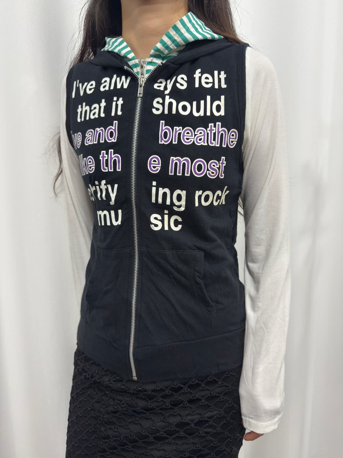 layered hood vest zipup 상품이미지4