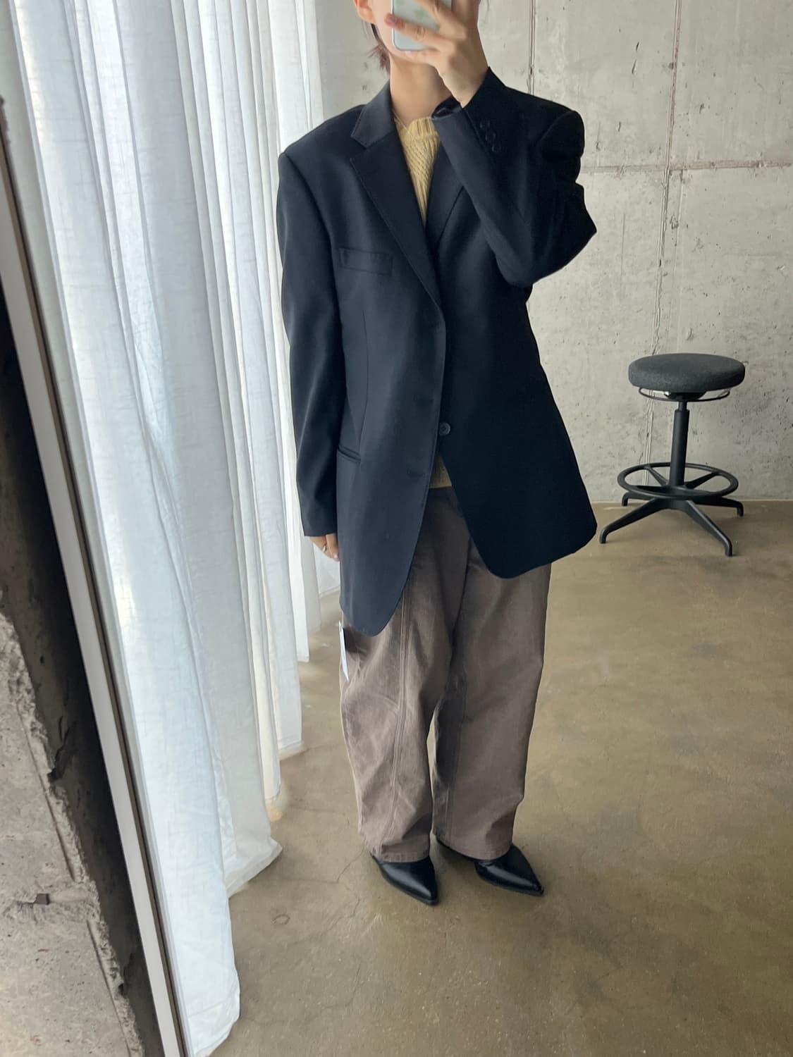 Trugen 캐시미어 블레이저 네이비 상품이미지2