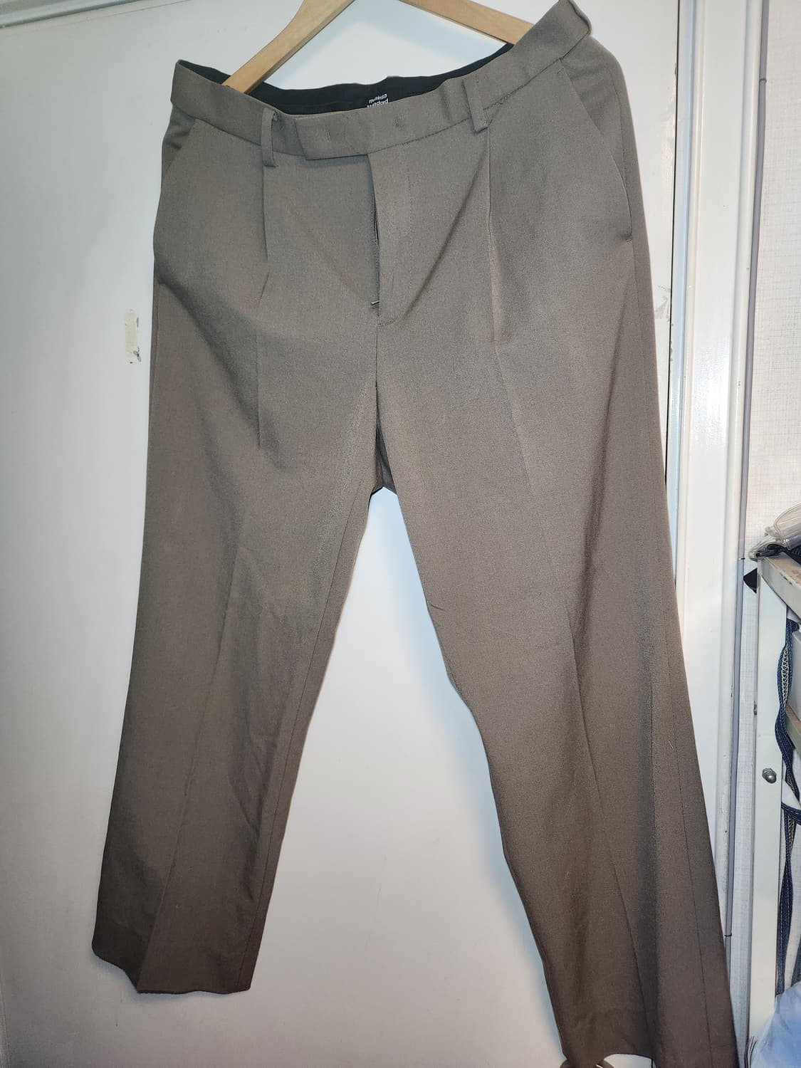 무신사 와이드 슬랙스 31 더스티베이지 상품이미지1