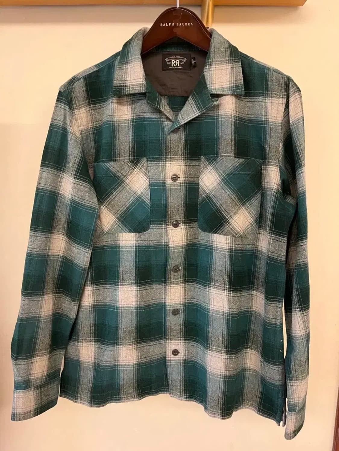 RRL OPENED COLLAR GREEN  PLAIDS SHIRTS 상품이미지2
