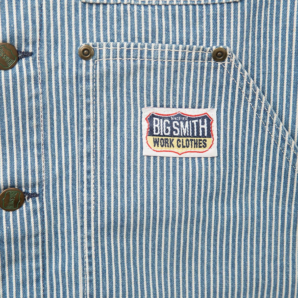 [100] 80s Big Smith 히코리 스트라이프 워크 베스트  상품이미지5