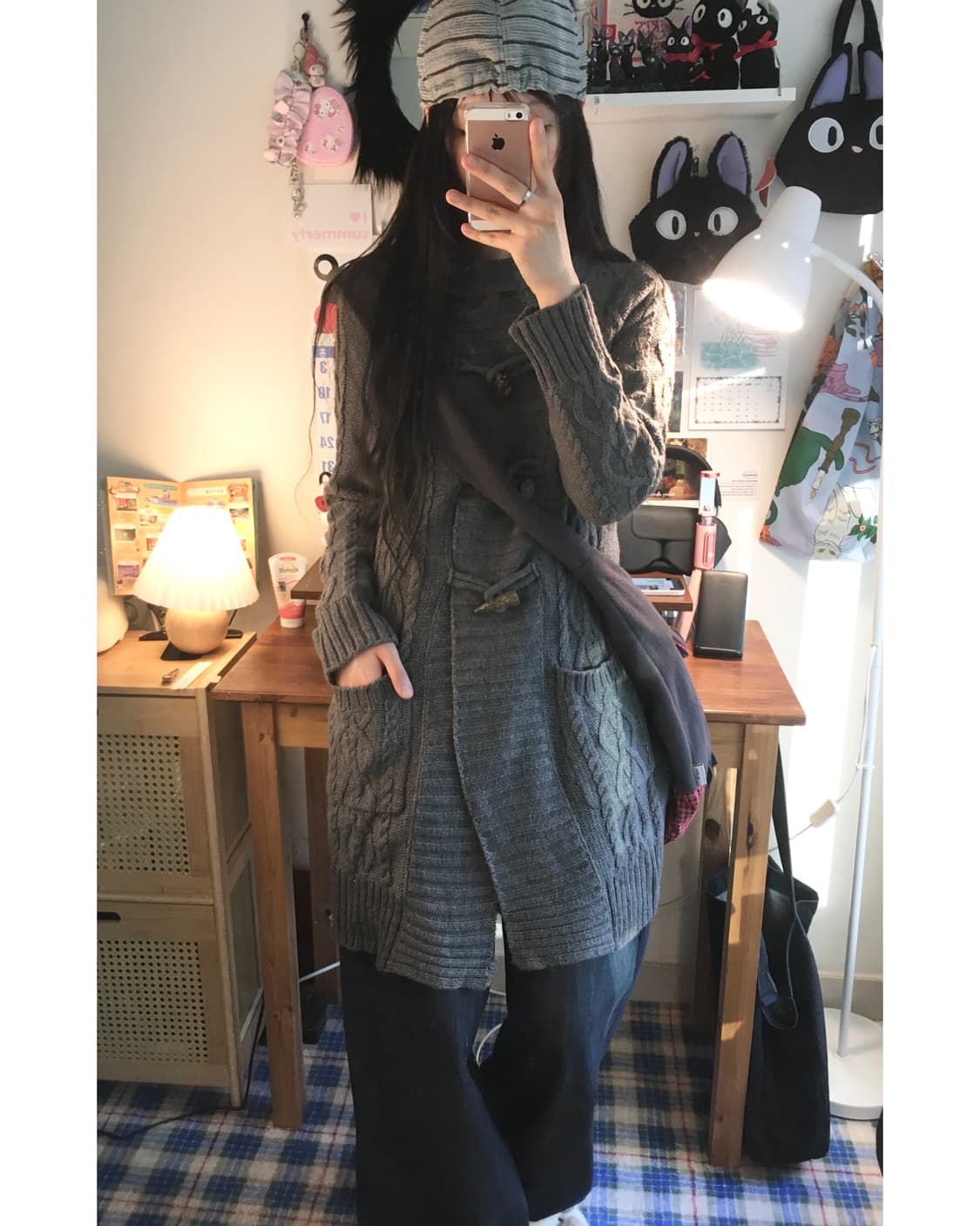 vintage toggle button cardigan gray 상품이미지2