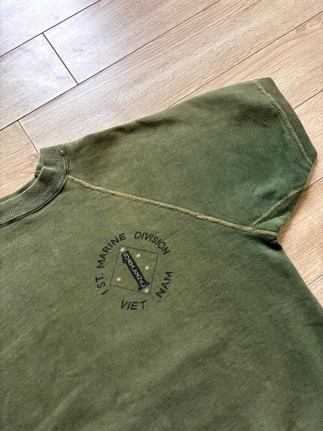 Rare 60's 베트남 전 1st Marine Div. 스웻셔츠 상품이미지3