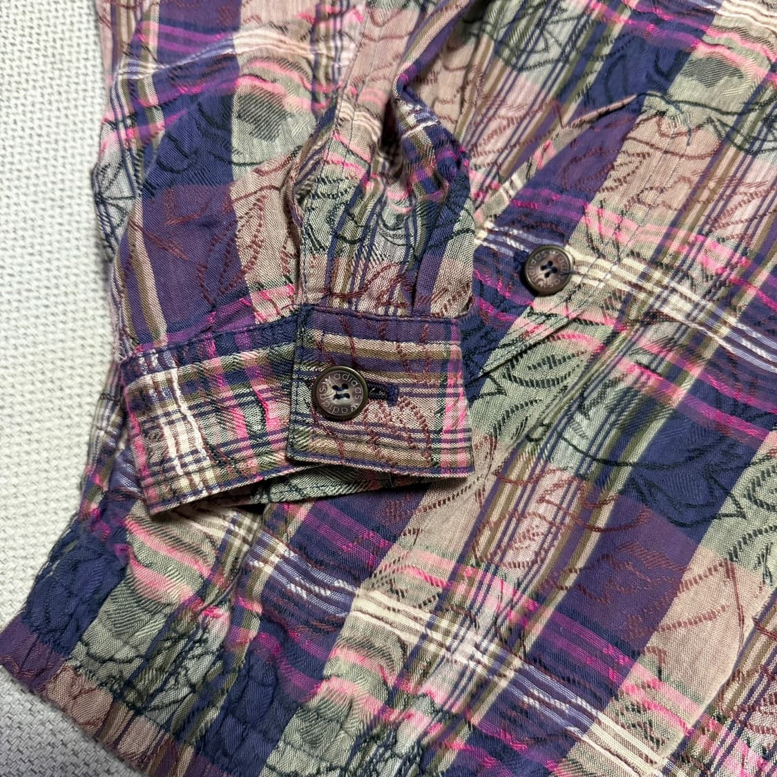 90s 빈티지 아디다스 체크 패턴 자켓 상품이미지3