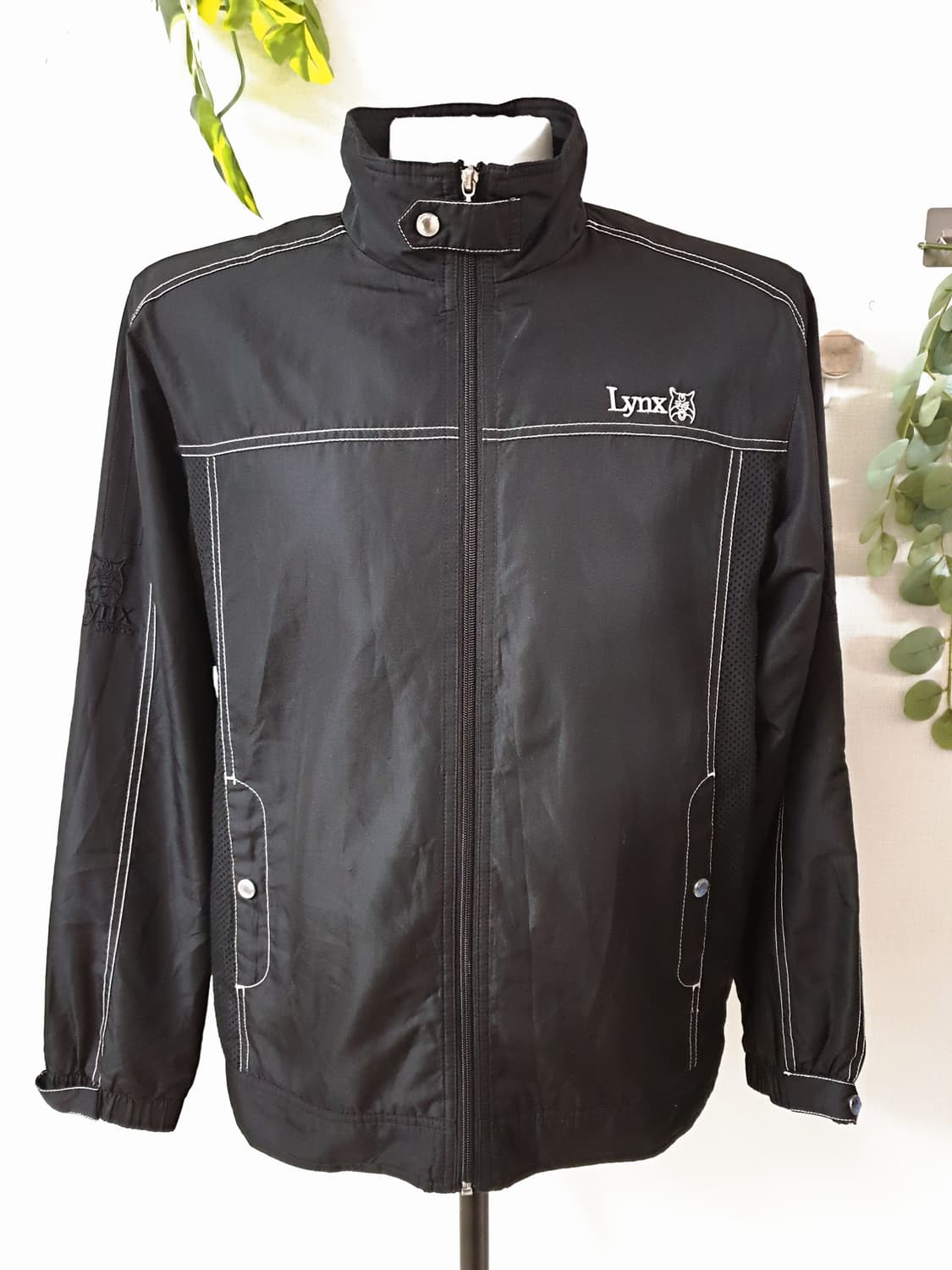 Lynx 남성골프 바람막이 100 자수로고 점퍼 블랙  상품이미지1