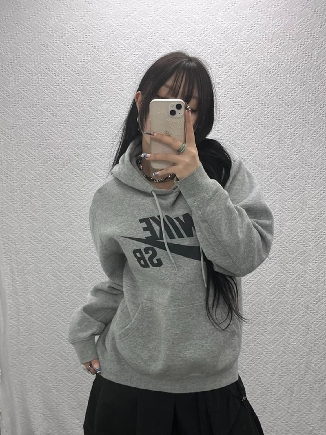 나이키SB 올드스쿨 프린팅 오버핏 약기모 후드티 M C07802 상품이미지2