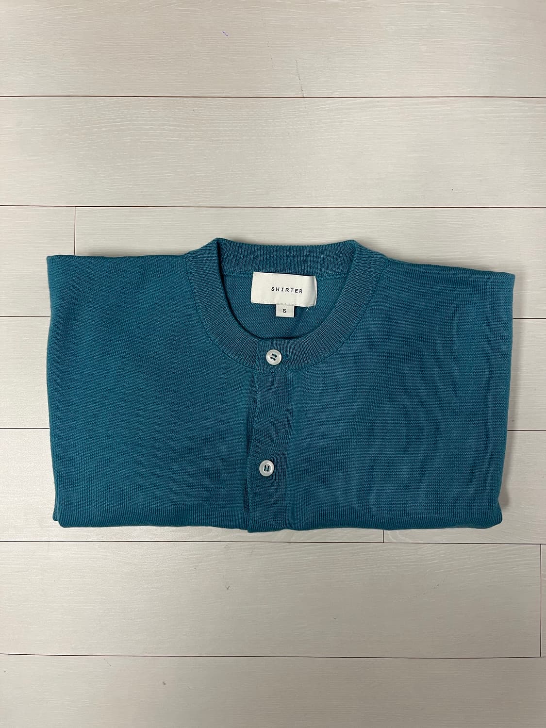 [셔터]라운드 넥 가디건_(블루그린)_ S size 상품이미지7