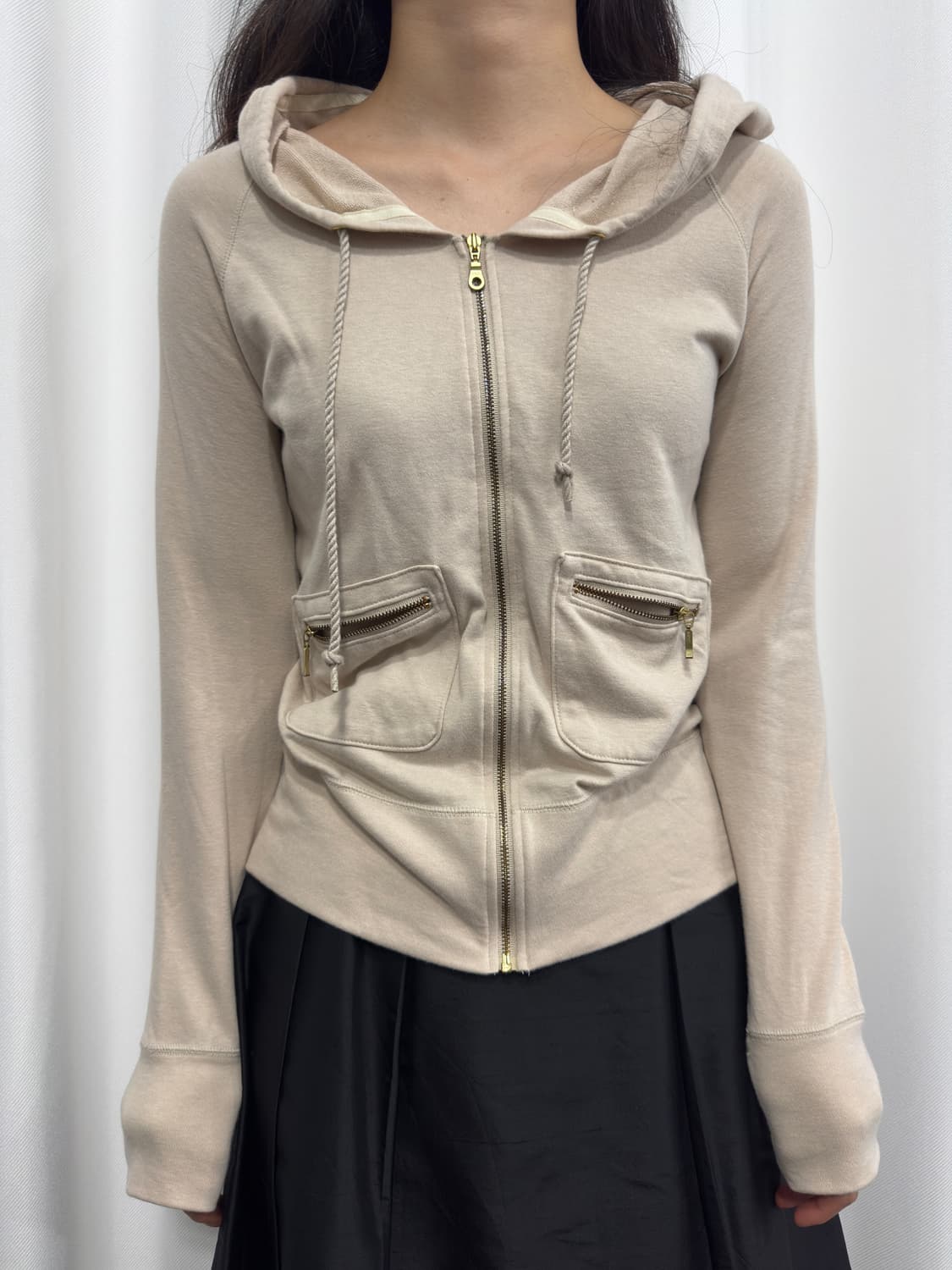 beige hood zipup 상품이미지1