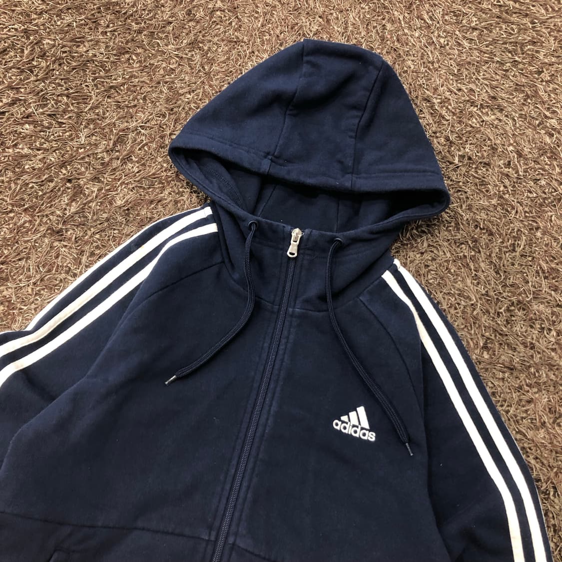 아디다스 네이비 삼선 후드집업 상품이미지2
