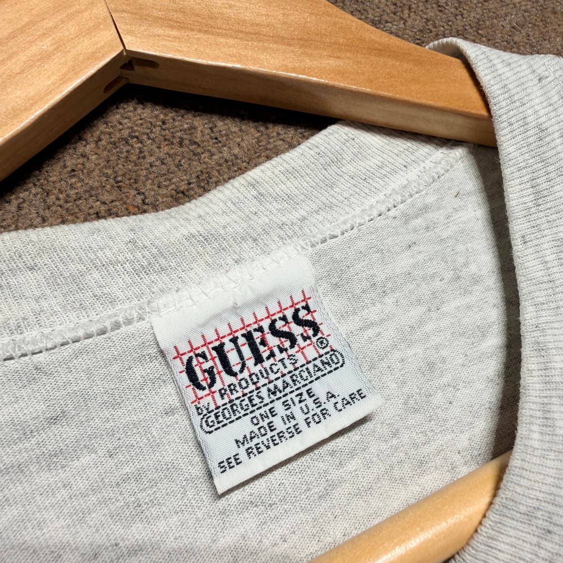 USA Guess 90s 게스 성조기 반팔 M 싱글스티치 상품이미지3