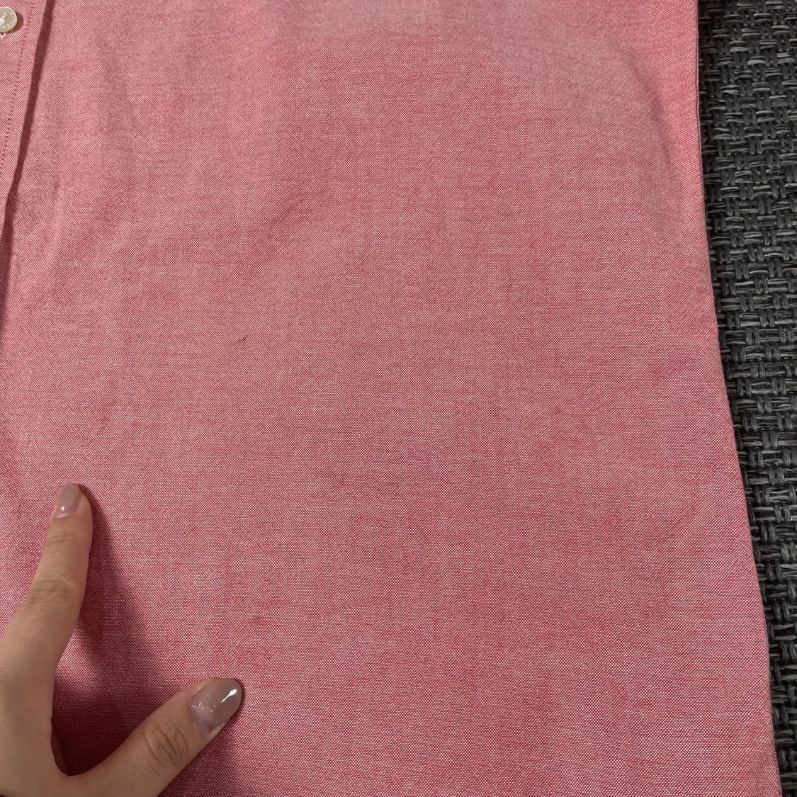 라코스테 자수로고 핑크 긴팔 셔츠 슬림핏 L 상품이미지5