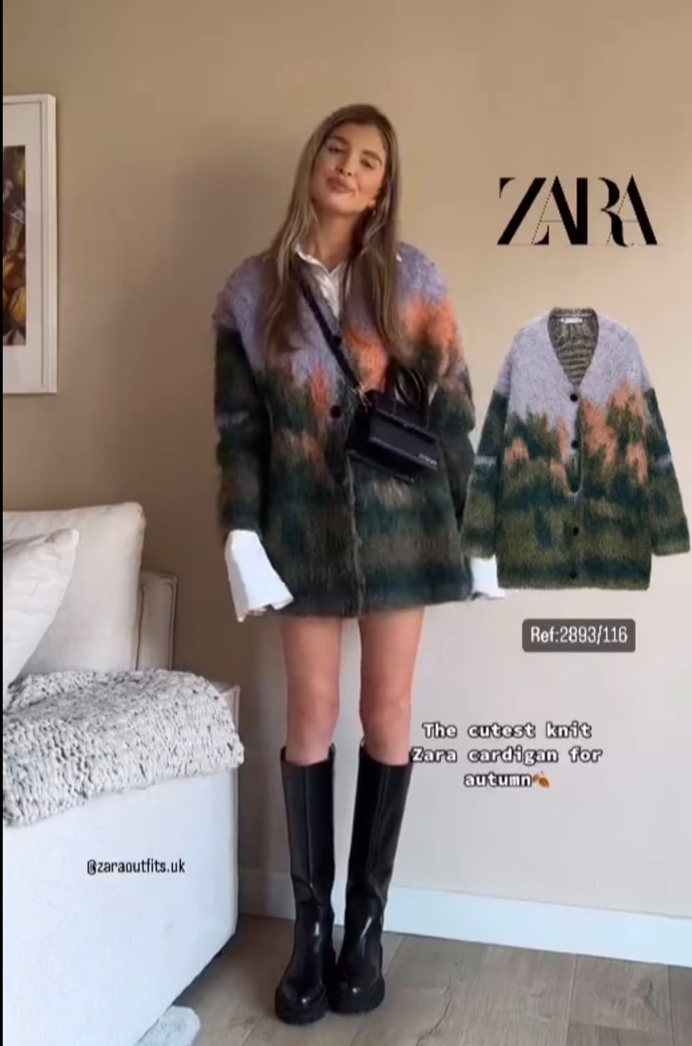 ZARA 자라 니트 가디건 코트 상품이미지3