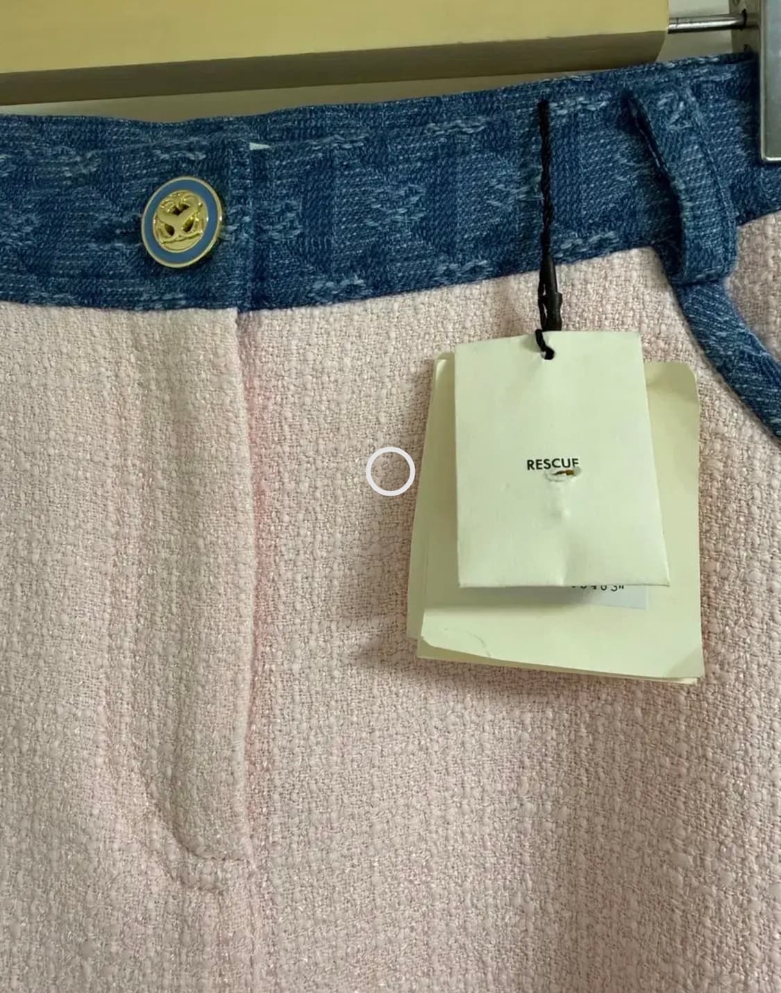 정품)산드로 트위드 데님 스커트36 상품이미지2