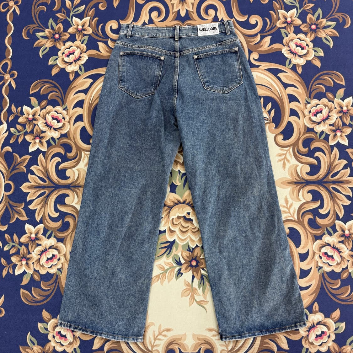(L)웰던 WELLDONE 중청 더블니 데님팬츠 상품이미지5