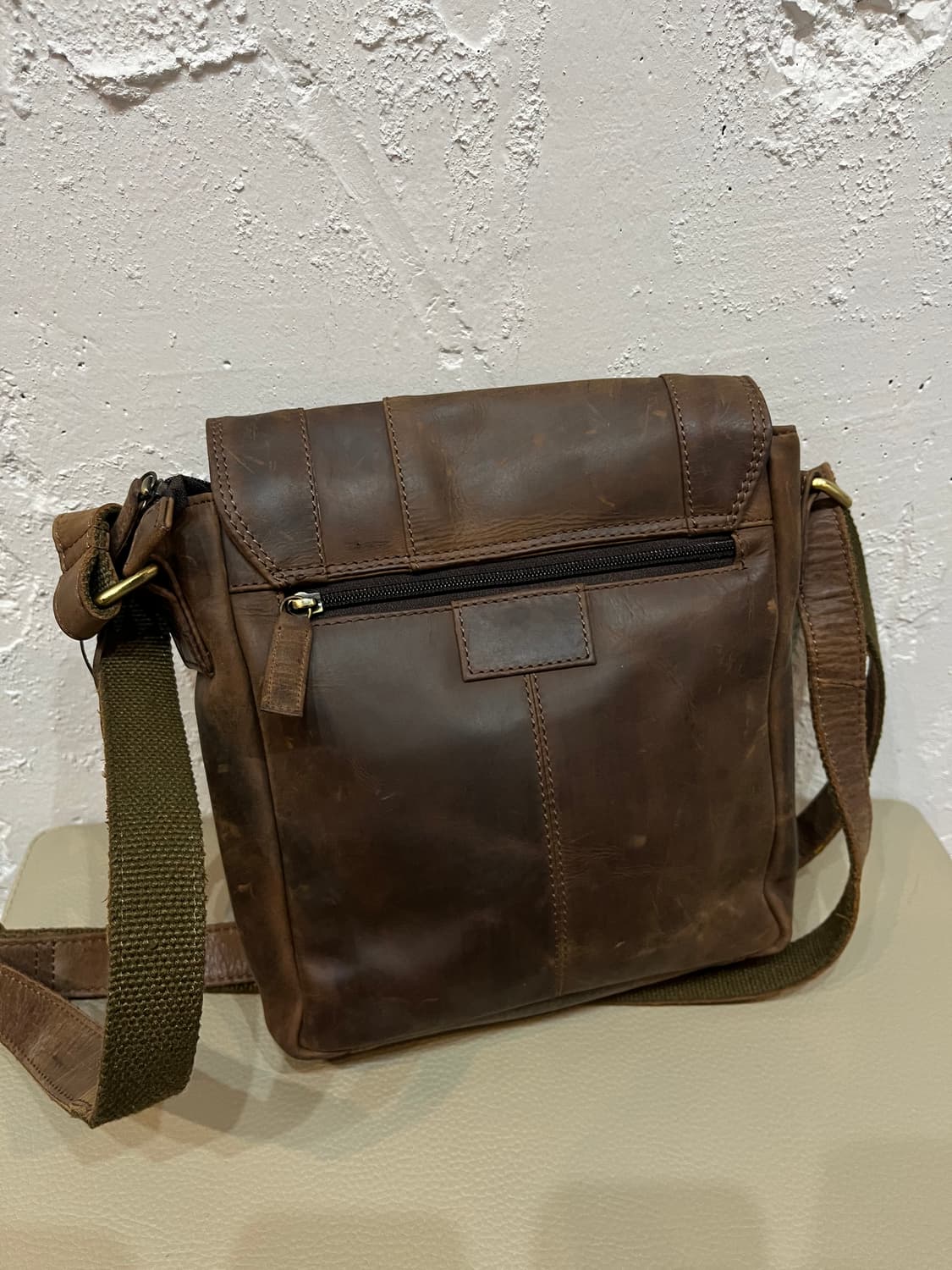 Made in ITALY 리얼레더 빈티지 크로스백 상품이미지3