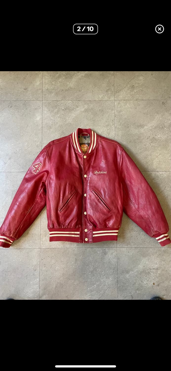 Redskins Leather Varsity Jacket 상품이미지2