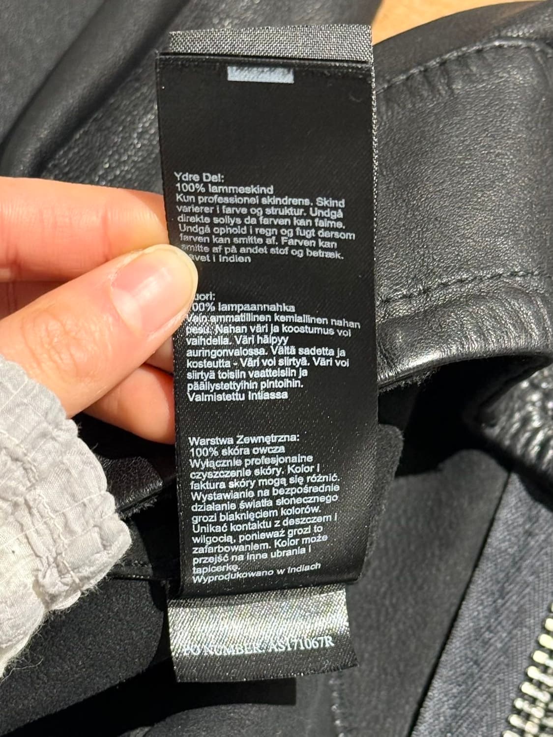 올세인츠 블랙 쉽스킨 레더 자켓 상품이미지10