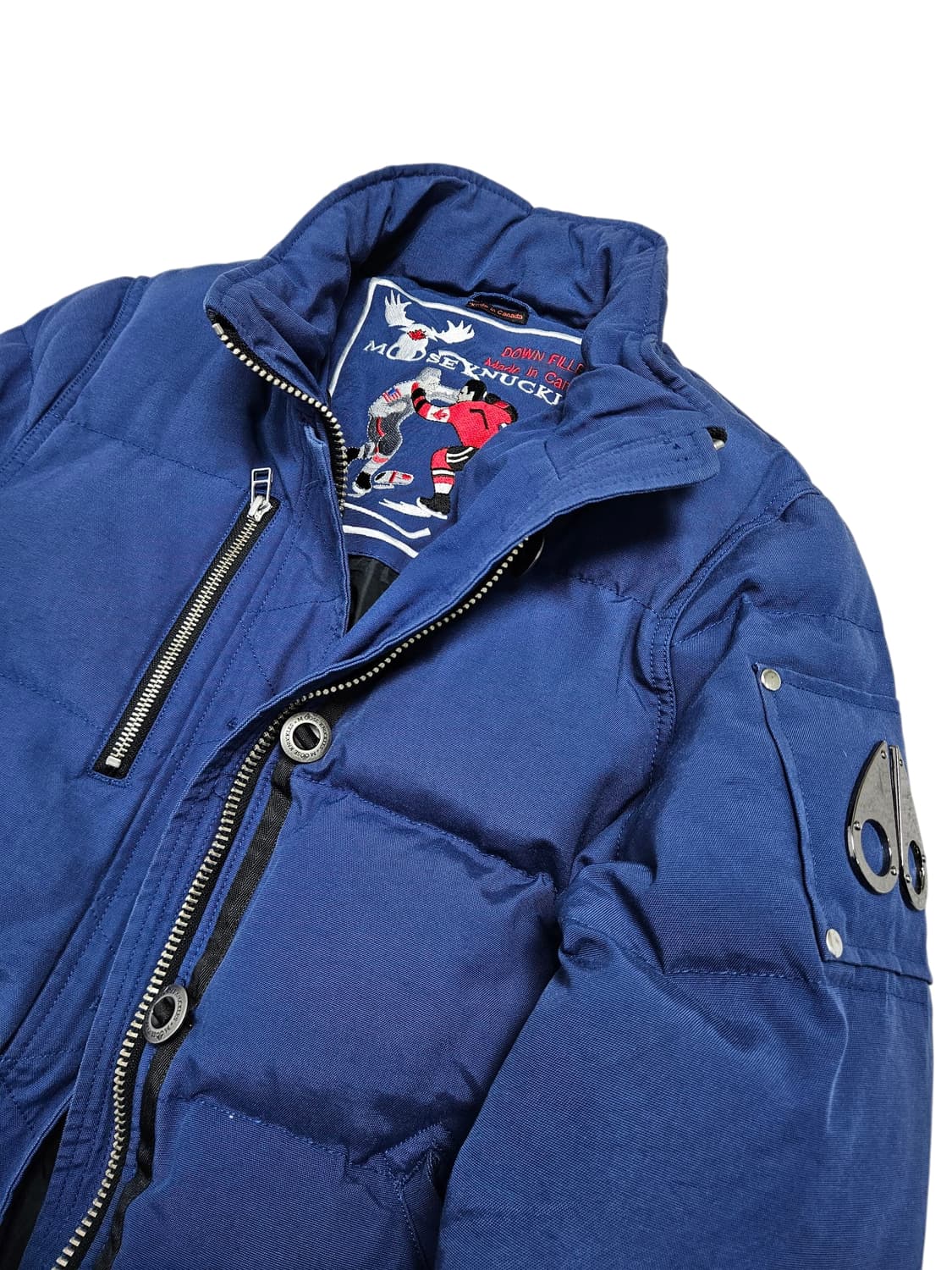 무스너클 네츄럴 다운 패딩 블루 상품이미지2