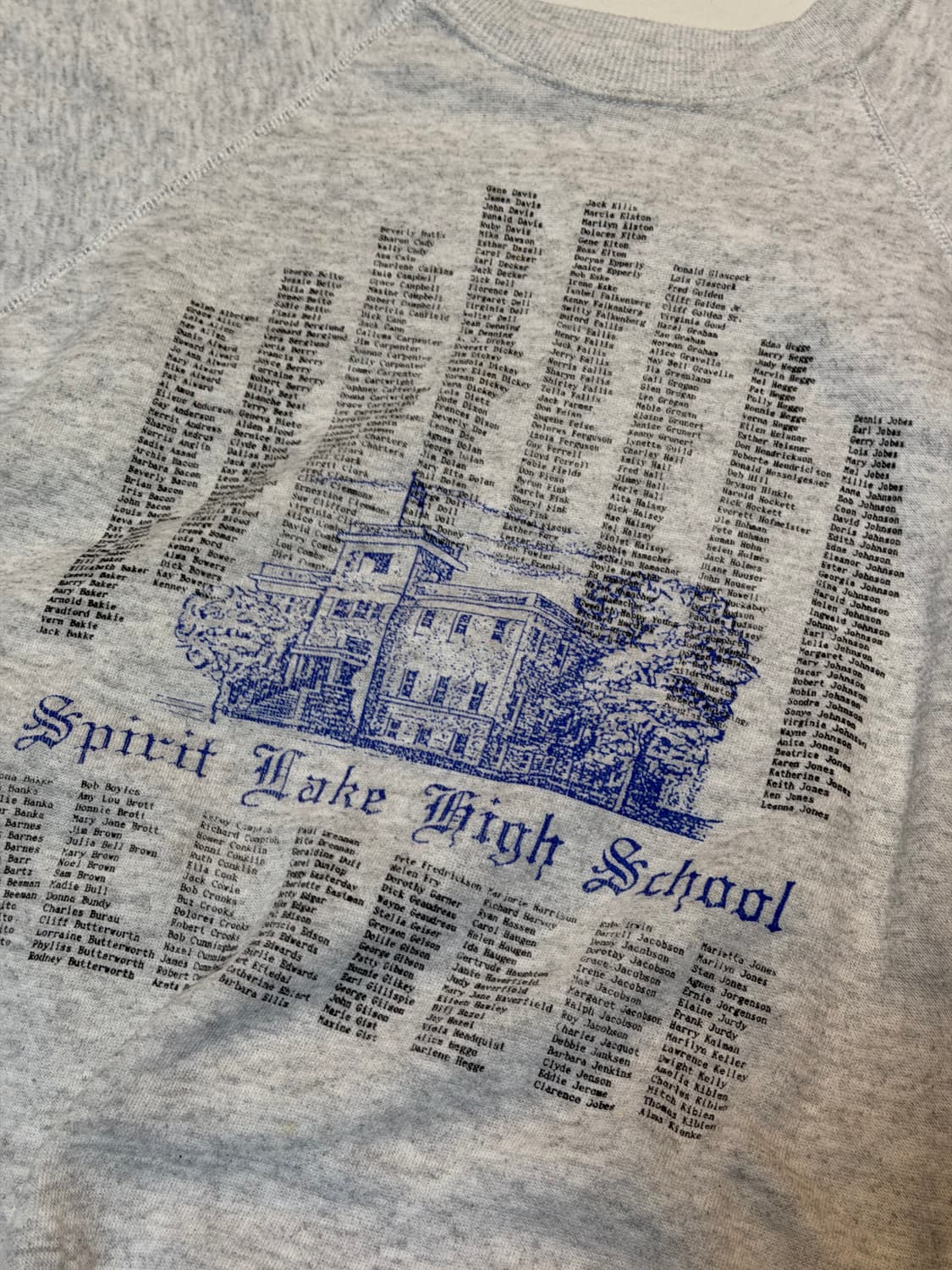 90s USA 헤인즈 맨투맨 스웻셔츠 멜란지 그레이 상품이미지2