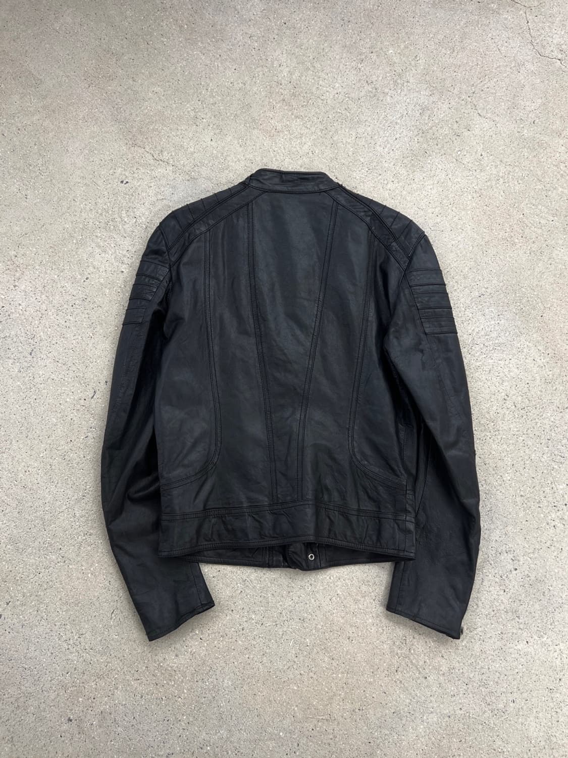 빈티지 램스킨 모토 바이커 레더 자켓 상품이미지5