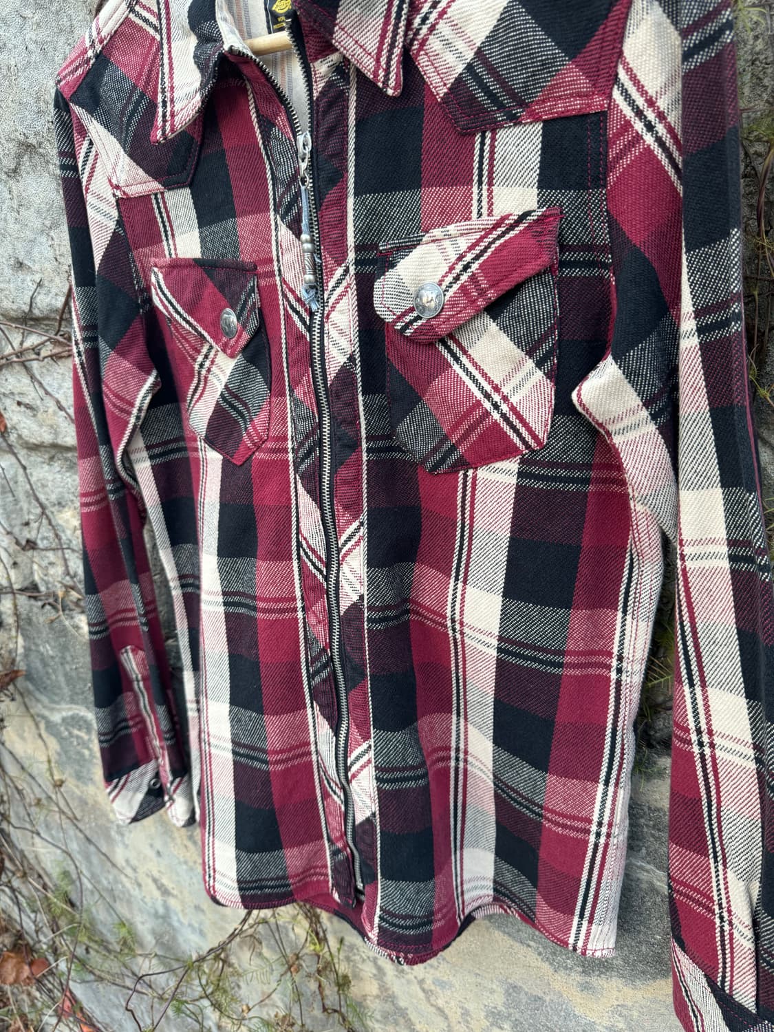 디키즈 콘쵸버튼 빈티지 웨스턴 투포켓 플란넬 체크 셔츠 L 상품이미지3