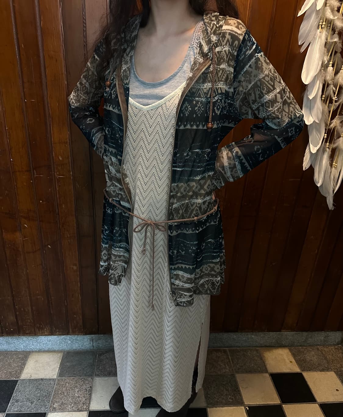 205 zero bohemian hood zip-up 상품이미지3