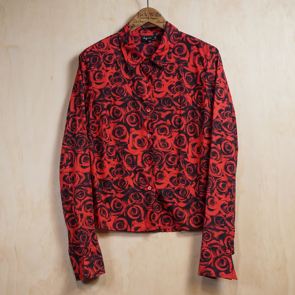 아네스베 로즈 패턴 셔츠 상품이미지1