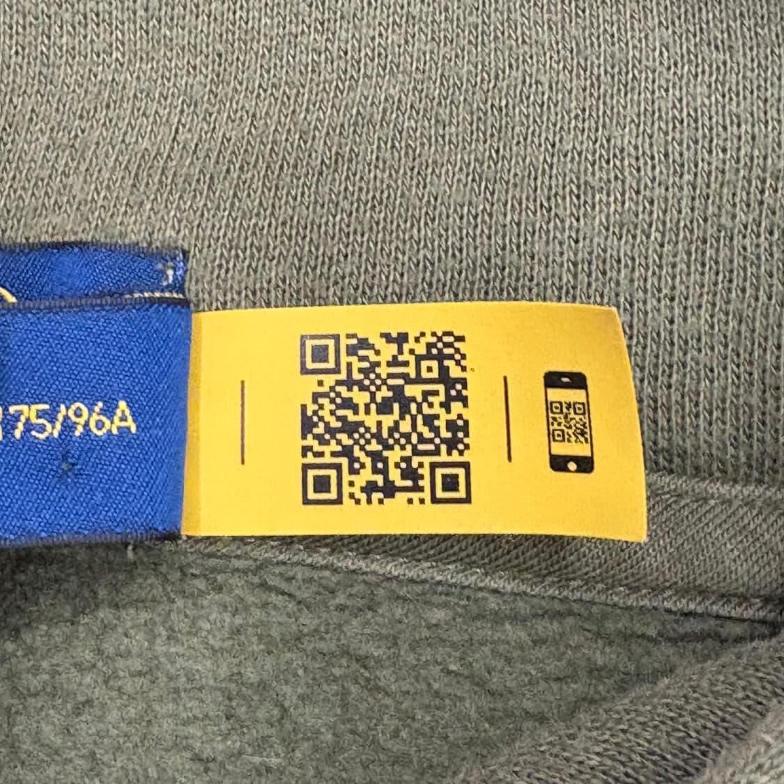 M 폴로랄프로렌 카키 기모 후드티 상품이미지5