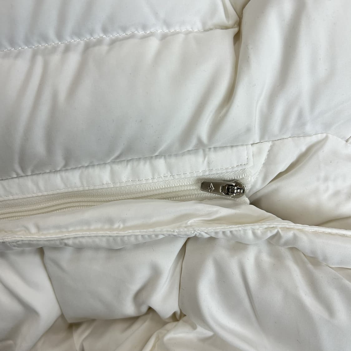 LIFUL 화이트 롱 패딩 점퍼 후드 퍼 s 상품이미지3