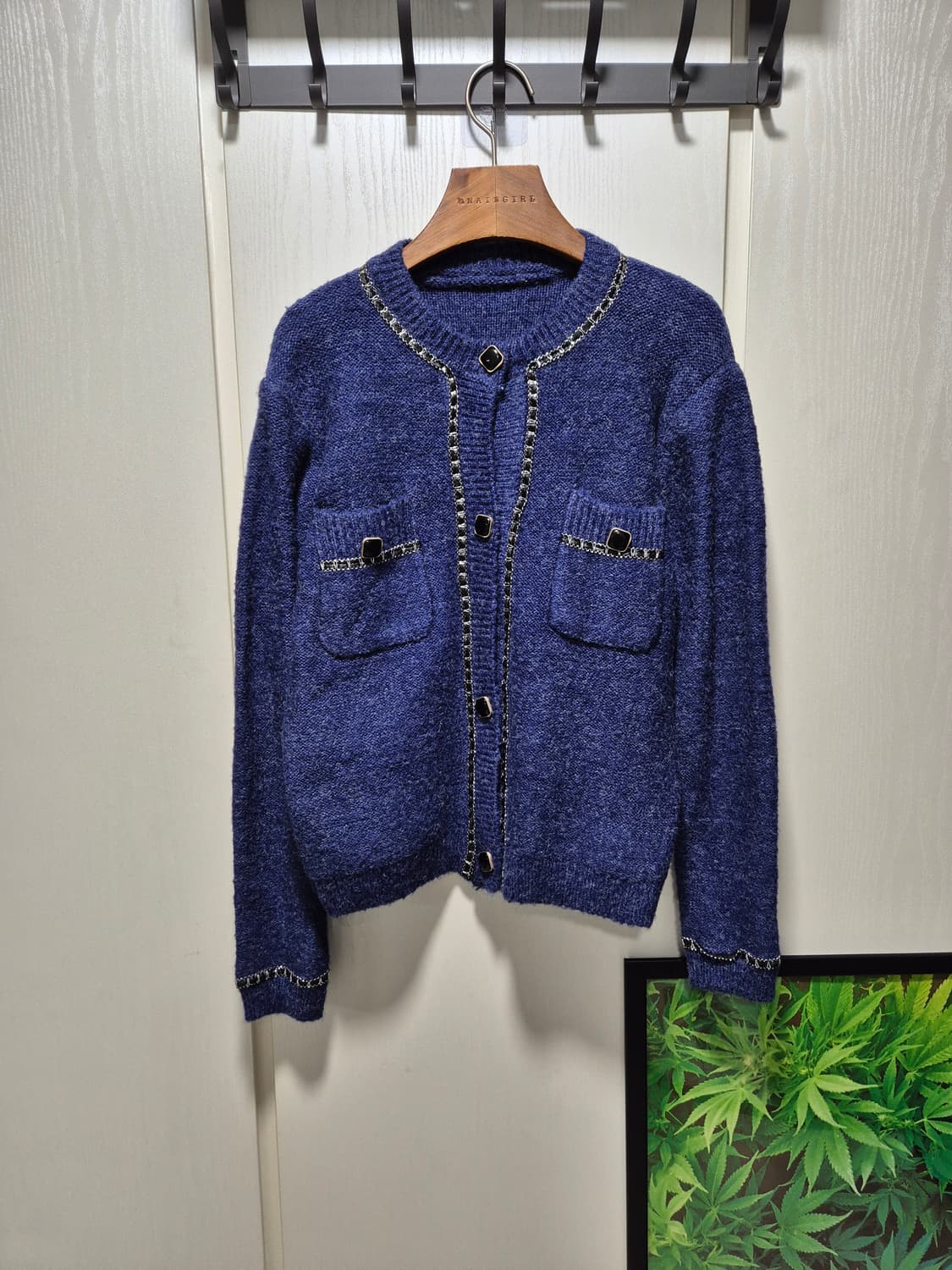 (세일)(새상품)vtg 네이비블루 가디건 스커트 셋업 상품이미지2