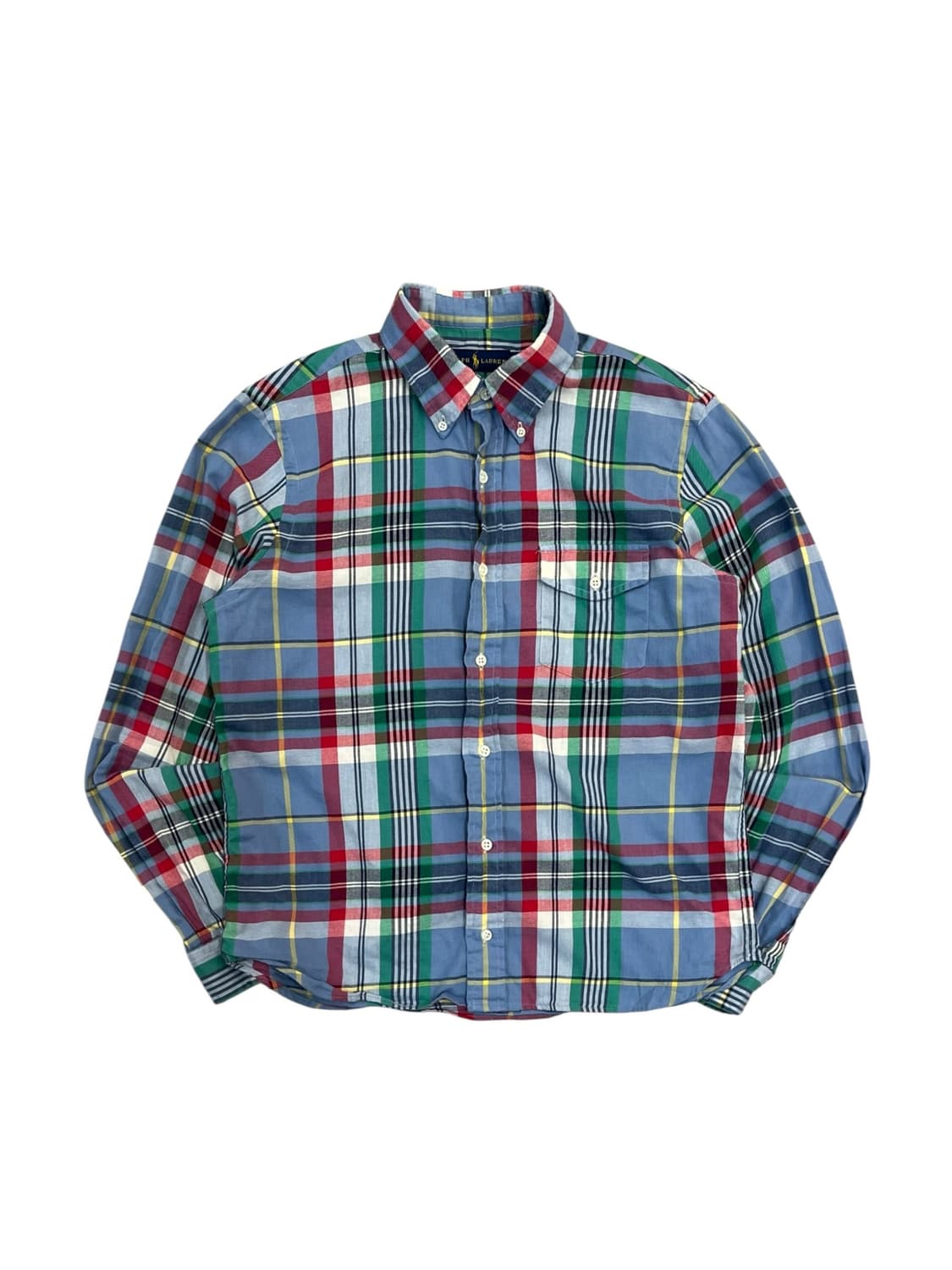 폴로 랄프로렌 체크 포켓 셔츠 스카이블루 M #csz3023 상품이미지3