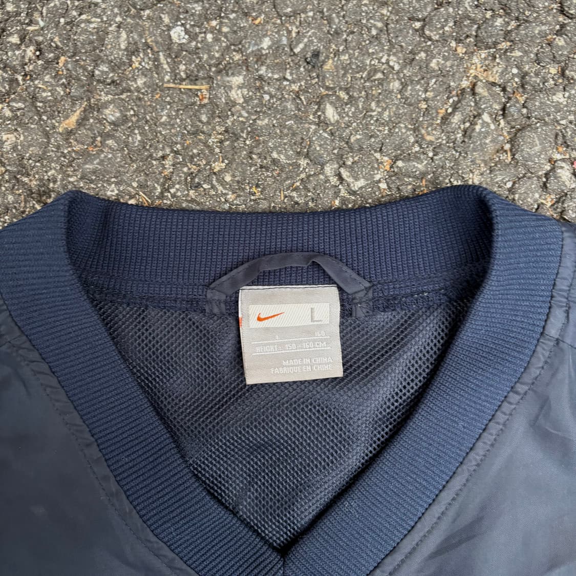 00s 나이키 빅로고 네이비 올드스쿨 웜업 바람막이 L 상품이미지6