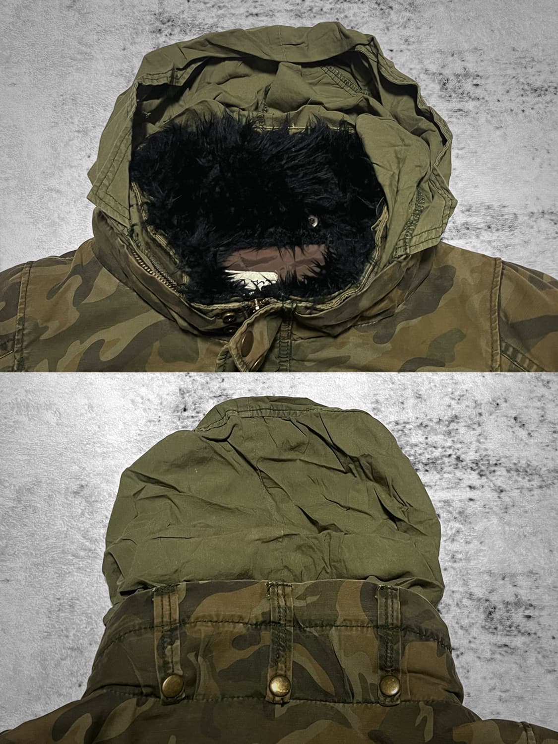 (a.r) 00s black fur military jacket  상품이미지8