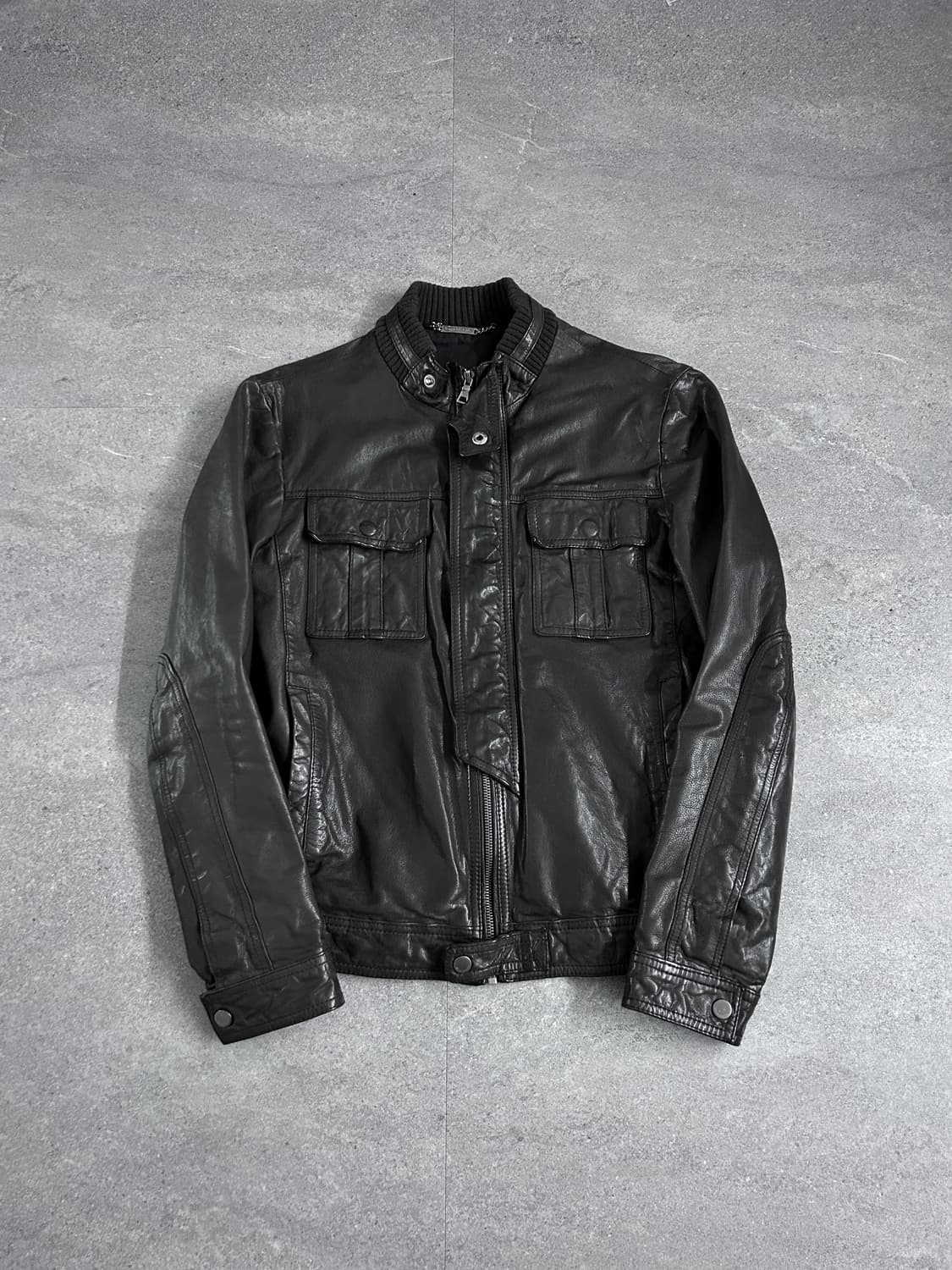 송지오 더블 포켓 램스킨 자켓 상품이미지2