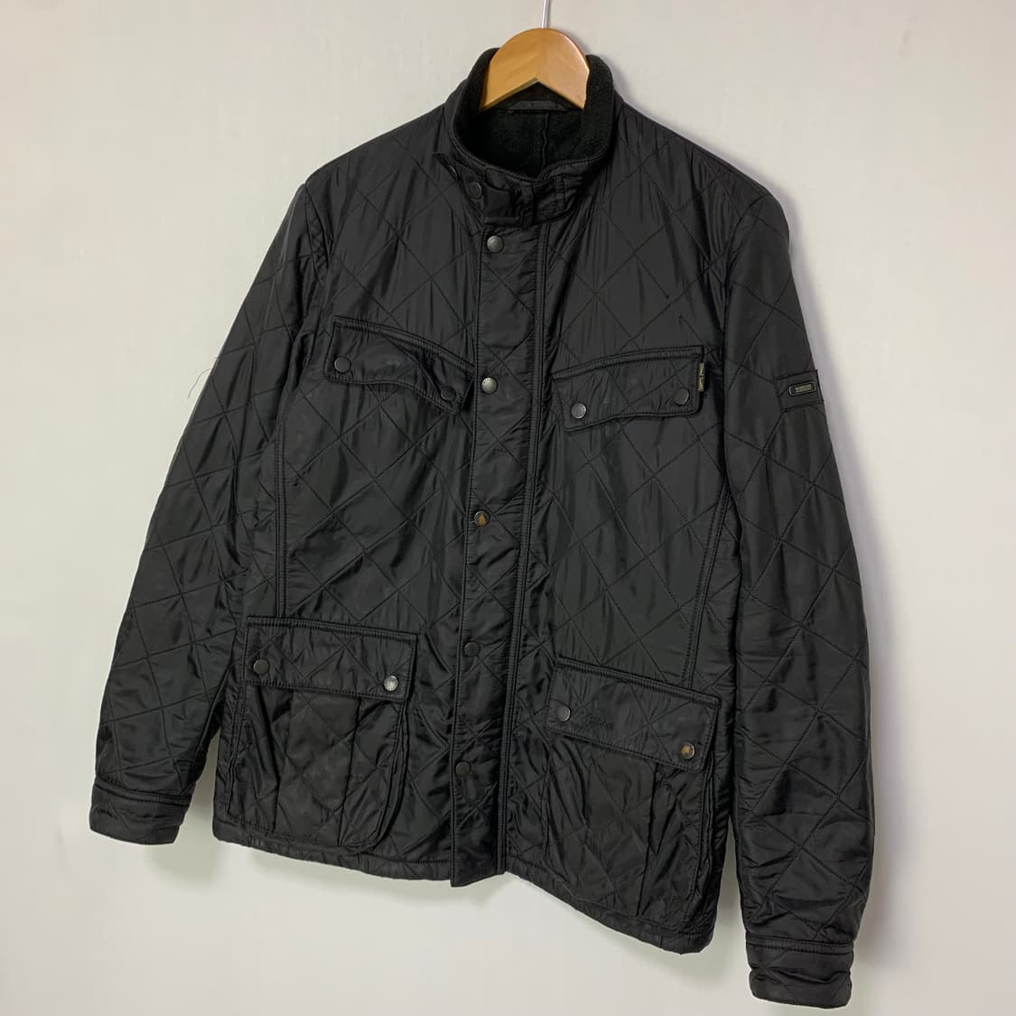 바버 퀼팅 자켓 블랙 빈티지 M 남성 점퍼 상품이미지3