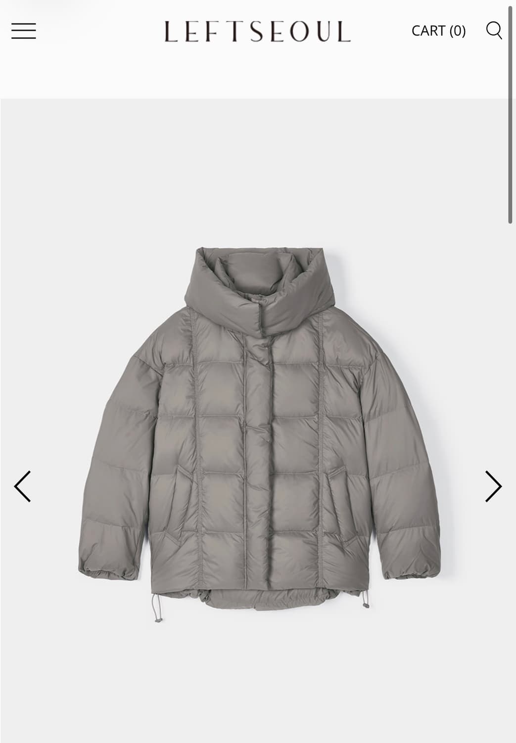 레프트서울 패딩 그레이 (새상품) 상품이미지4