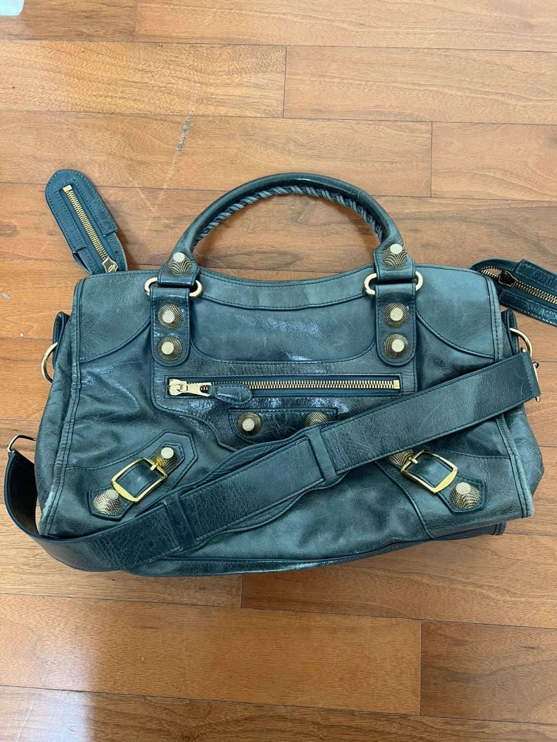 발렌시아가 모터백 네이비 급처 상품이미지2