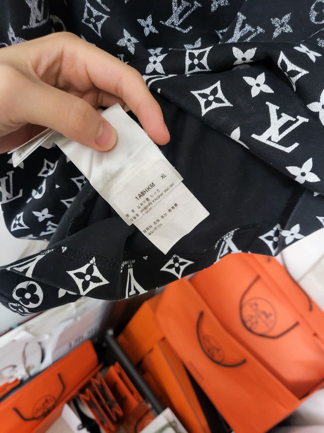 22SS 루이비통 모노그램 그라디언트 반팔 티셔츠 XL 상품이미지5