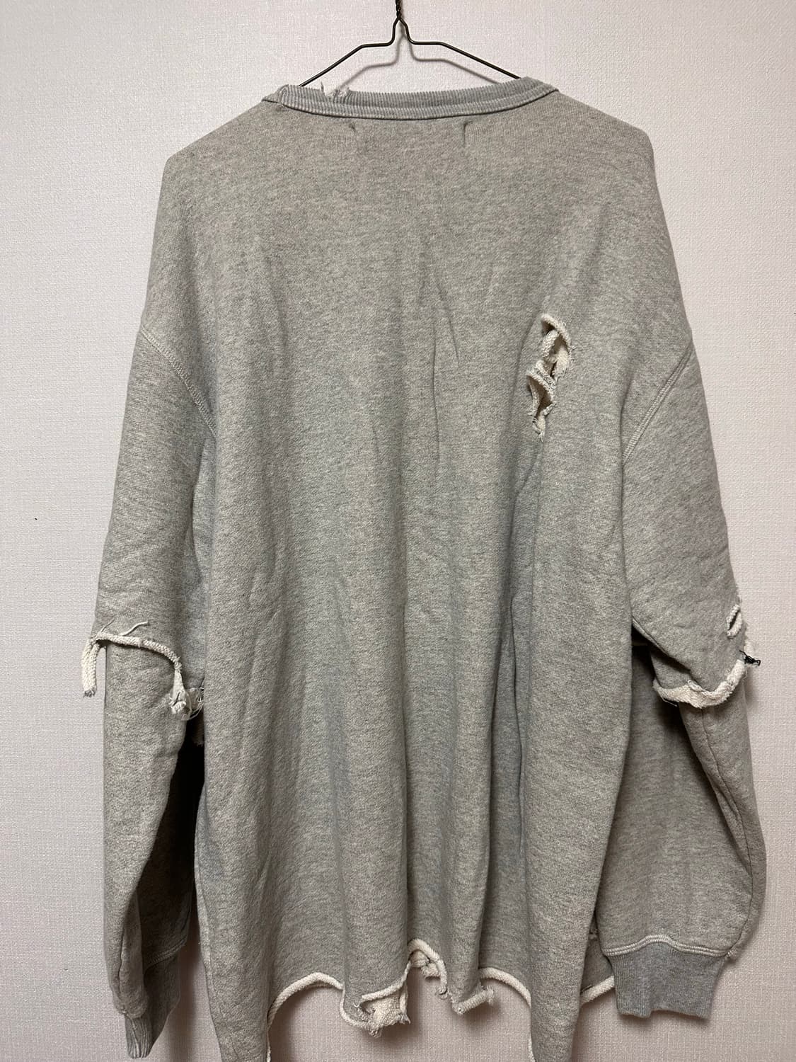 MISBHV 미스비헤이브 21AW 바르샤바 디스트로이드 맨투맨 (멜런지  상품이미지3